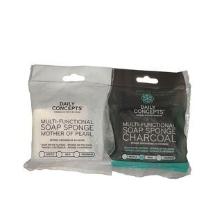 Daily Concepts Multifunctional Soap Sponge Charcoal AND Mother Of Pearl